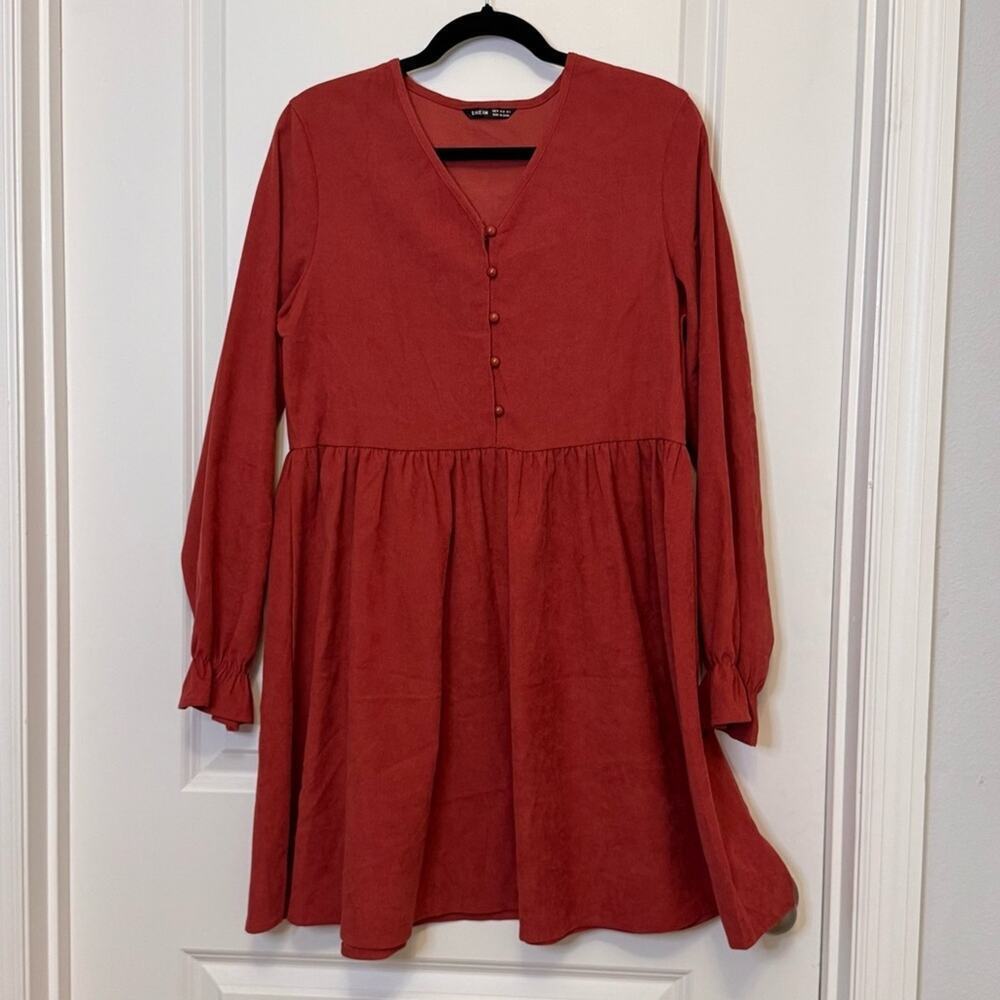 SHEIN Rust Long Sleeve dress